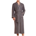thumbnail image 2 of Frnrwgo Men's Terry Cloth Bathrobe V-Nose Highly Absorbent Soft Lightweight with Pockets, 2 of 3