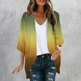 thumbnail image 5 of Hvyesh Womens Kimono Dressy Tid Dye Puff Sleeve Cardigans Beach Cover Up Chiffon Cardigan Floral Tops Loose Capes, 5 of 5
