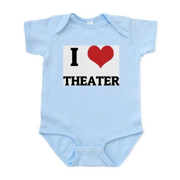 CafePress - I Love Theater Infant Creeper - Baby Light Bodysuit, Size Newborn - 24 Months