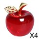 thumbnail image 1 of Pisapapeles de manzanas,Pisapapeles de manzanas coleccionables para decoración del hogar,Estatuilla de manzanas,adorno artesanal de mesa de escritorio de vidrio,Figuras de pisapapeles de, 1 of 8