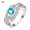 E-Blue, variant on Kcodviy Couple Rings Classic Gold-Plated Dick Rings Ring inlaid Zircon Jewelry Men's Rings Trendy Rings Women's Rings Chunky Rings