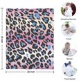 thumbnail image 4 of Pink and Blue Of Leopard Print Blanket,Comfortable Soft Flannel Throw Blanket,All Season,Warm Lightweight Blankets for Sofa Bed Couch Living Room Chair,30"x40", 4 of 4