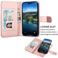 thumbnail image 5 of iPhone 15 Plus Case,for iPhone 15 Plus Wallet Phone Case,Takfox PU Leather Magnetic Detachable Card Holders Shockproof Kickstand Protective [Flip Folio Cover] for iPhone 15 Plus - Pink, 5 of 9