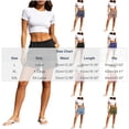 thumbnail image 4 of MLCDZ Womens Bermuda Shorts Elastic Waist Athletic Loose Running Comfy Long Yoga Shorts with Pockets Summer Golf Workout Holiday Short Pants, 4 of 6