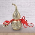 thumbnail image 1 of Calabaza de latón Wu Lou Suerte Calabaza Feng Shui Muebles para el hogar Decoración interior con tira roja de la suerte para la riqueza Paz Oración Decoración del hogar, 1 of 1