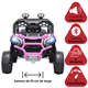 thumbnail image 3 of Montable Eléctrico para Niños 4x2 con Luces Delanteras Puertas Volante con Sonido Bluetooth Batería 12V desde 3 Años hasta 30 kg - Rosa, 3 of 7