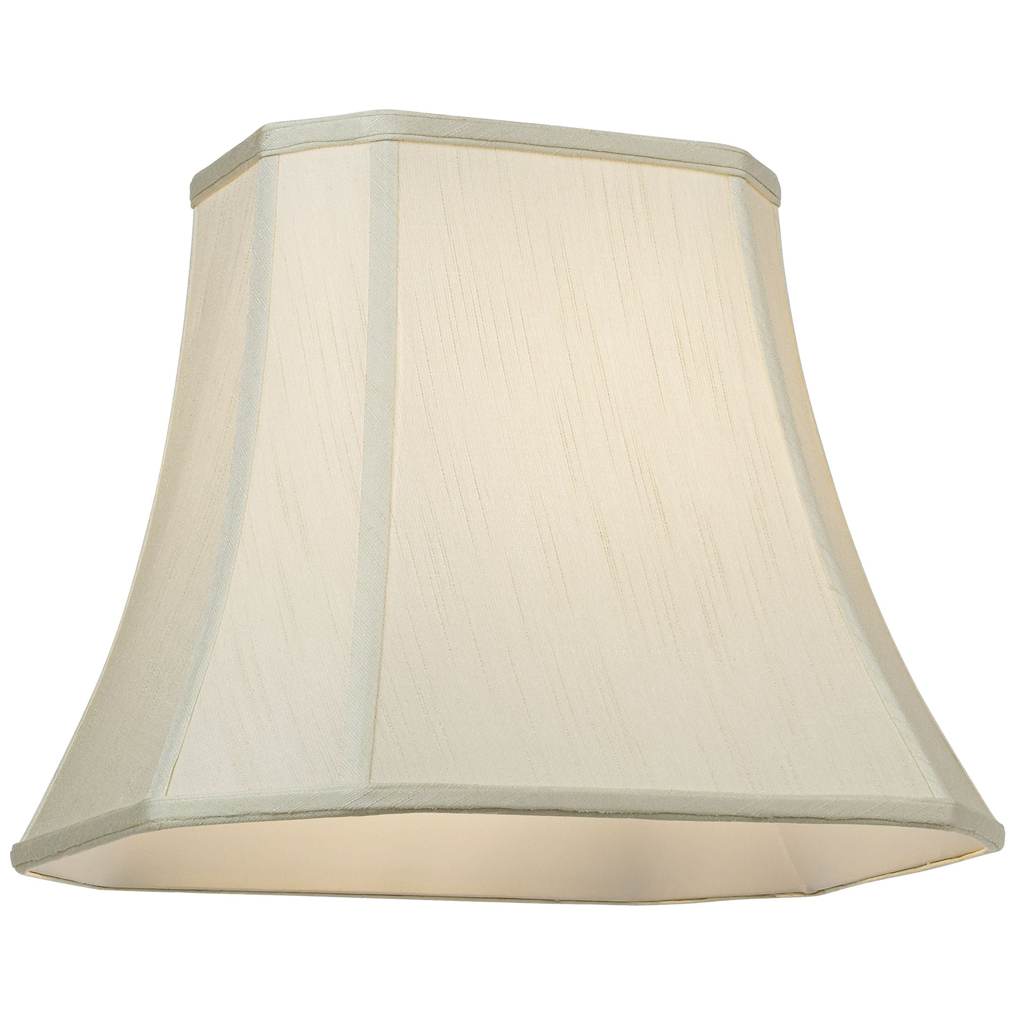 Imperial Shade Creme Medium Rectangle Cut Corner Lamp Shade 10" Wide x 7" Deep at Top and 16" Wide x 12" Deep at Bot and 13" Slant x 12.5" H (Spider)