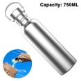 thumbnail image 1 of Botella de agua deportiva de acero inoxidable a granel, botella con aislamiento de doble pared con asa y tapa a prueba de fugas para ciclistas, corredores, excursionistas,, 1 of 8