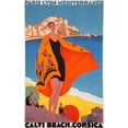 thumbnail image 2 of France - Calvi Beach Corsica - (artist: Broders, Roger c. 1928) - Vintage Advertisement (16x24 Giclee Gallery Print, Wall Decor Travel Poster), 2 of 3