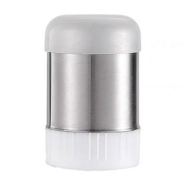 Moocorvic Salt and Pepper Shakers, Stainless Steel Shaker for Salt Powder Sugar Pepper, Spice Dispenser with Adjustable Pour Holes,Silver