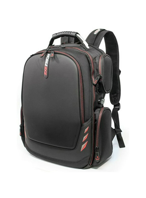 MECGBP1 Core Gaming Checkpoint Friendly 18.4" Backpack w/Molded Front Panel - Black with Red Trim