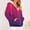 Hot Pink, variant on Women's Multicolor Striped Front Zip Hoodie Long Sleeve Casual Zip Up Top with Pockets for Everyday Comfort
