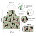 thumbnail image 7 of Rottweiler with Pioneer Flower Apron-Garden Aprons for Women with Pockets-Cotton Linen Waterproof Kitchen Cooking Gardening Aprons Adjustable for Kitchen,Cooking,BBQ and Salon 33x27 Inch, 7 of 7