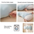 thumbnail image 6 of Miwamany Summer Cooling Ice Silk Long Body Pillow 39.37 Inch for Side Sleepers Soft Ergonomic Bolster Cushion Leg Support Pillow for Adults Bed Sleeping, 6 of 6