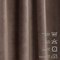 thumbnail image 4 of 3S Brother's Extra Long Solid Luxury Matte Velvet Soft Curtain Pale Taupe Single Panel Hanging Back Tap & Rod Pocket Home Décor 5-25 Feet Custom Made Curtains -Made in Turkey Each(52"x84"), 4 of 7