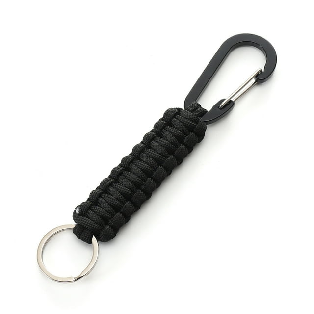 【Tamaño del material】Este cordón corto para llaves para hombre está hecho de nailon trenzado militar con gancho y bucle de metal.