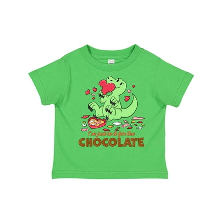 

Inktastic I m Just in it for the Chocolate cute Valentine s Dinosaur Gift Toddler Boy or Toddler Girl T-Shirt