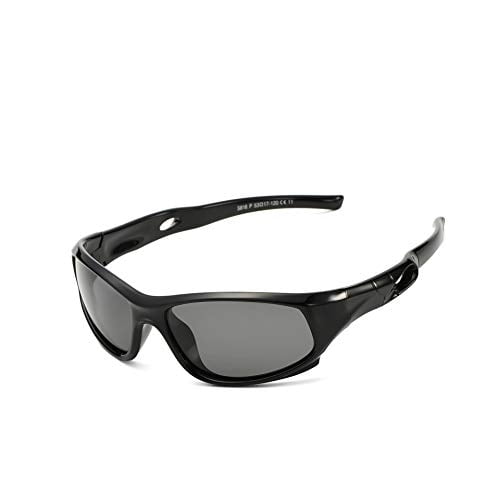 AZORB Sports Polarized Kids Sunglasses TPEE Rubber Flexible Frame for Children Age 3-10 