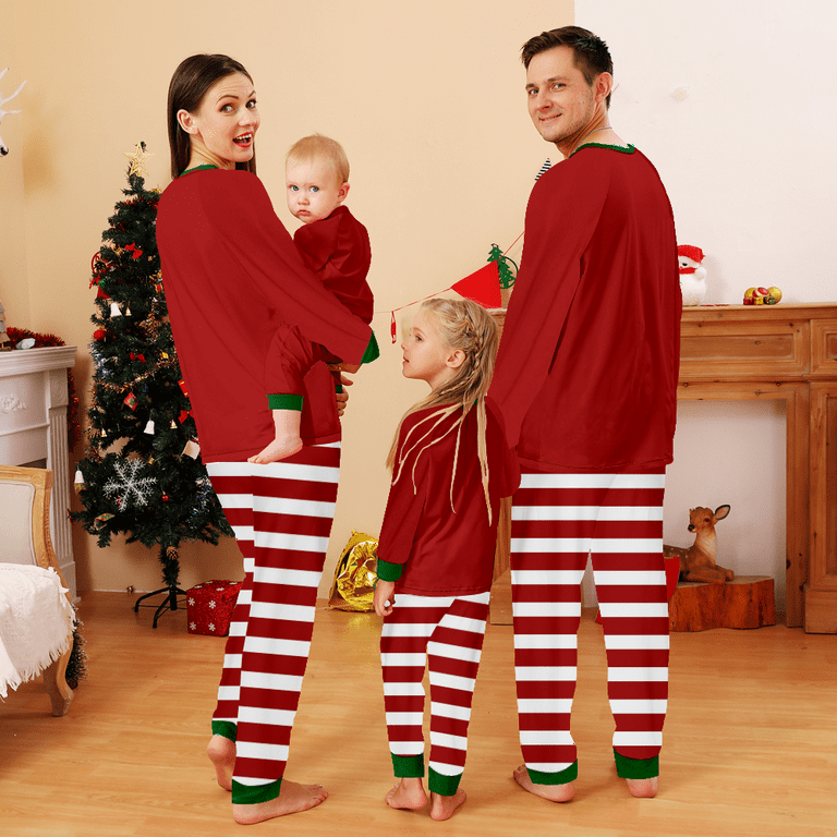 Christmas Family Pajamas Popular Jammies Adults Kids Holiday Sleepwear Set  for Christmas Clothes Nighty 