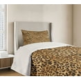 thumbnail image 4 of Ambesonne Brown Quilted Bedspread Set 2 Pcs, Leopard Print, Twin Size, Brown, 4 of 6