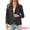 Black, variant on DARING DIVA Women's Notched Lapel Long Sleeve Button Up Denim Blazer XS Light Blue