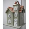 9.75" Fully Functional Sage Green Little Chateau Outdoor Garden Birdhouse