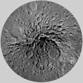 thumbnail image 2 of US Geological Survey 20x20 Gold Ornate Wood Framed with Double Matting Museum Art Print Titled - Unmarked Map of the Moon, South Pole, 2 of 4