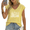 Yellow-2, variant on UNISHE Women's Botanical Book Art V-Neck Tank Top–Floral Sleeveless Shirt with "Just One More Chapter" Quote