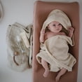 thumbnail image 3 of Mushie Organic Cotton Hooded Towel - Pearl, 3 of 3