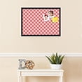 thumbnail image 3 of PinPix ArtToFrames 25x17 Custom Cork Bulletin Board Argyle Red   Poster Board Has a Fabric Style Canvas Finish, Framed in Satin Black (PinPix-646), 3 of 6