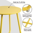 thumbnail image 4 of CERBIOR Metal Tray End Table, Round Accent Coffee Side Table, Anti-Rust and Waterproof Sofa Side Table for Living Room Bedroom Balcony (Yellow), 4 of 10