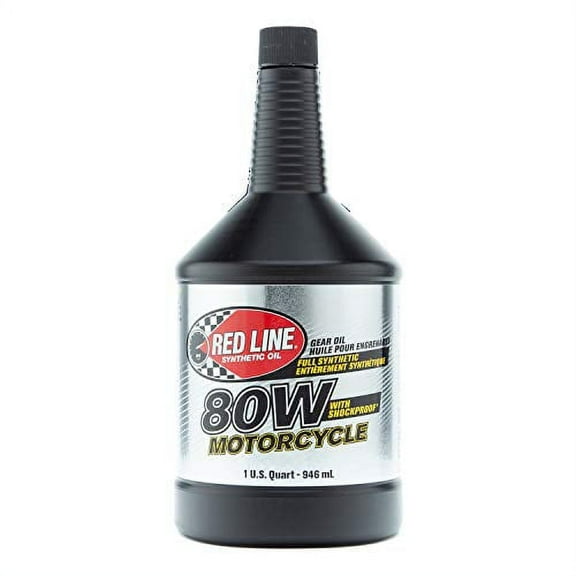 Red Line 42704 1 Pack 80W Motorcycle Gear Oil with Shockproof Quart