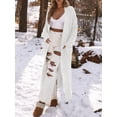thumbnail image 4 of Womens Open Front Long Cardigan Oversized Long Sleeve Loose Cable Knit Chunky Fall Sweater Coat with Pockets, 4 of 6