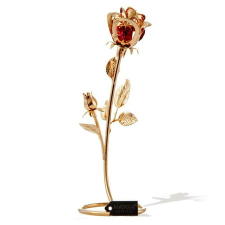 - Great Gift for Mothers Day Day, Double Rose Crystal Studded