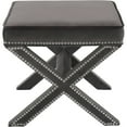 thumbnail image 4 of Meridian Furniture Nixon Contemporary Velvet Ottoman/Bench in Gray, 4 of 5