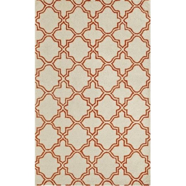 Dynamic Rugs PC465568119 Palace 4 x 6 5568-119 Tapis - Ivoire-Orange