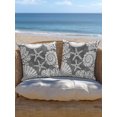 thumbnail image 5 of Outdoor Pillows Waterproof, Grey Starfish Coastal Throw Pillows with Inserts Included, Summer Coral Shell Beach Nautical Indoor Outdoor Decorative Lumbar Pillow for Bed/Couch/Patio 16"x16", 2Pcs, 5 of 8
