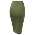 thumbnail image 2 of Thanth Womens Waist Band Streychy Solid Pencil Skirt(Plus Size Available), 2 of 4