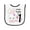 White and Black, variant on Inktastic Somebunny is One First Birthday Bunny Baby Terry Cloth Bib