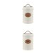 thumbnail image 1 of Recipientes metálicos aptos para alimentario Naiovety Almacenamiento de cocina 2Conjunto Beige café, 1 of 6