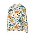 thumbnail image 2 of Fotbe Dinosaurs and Tropical Leaves Men's Women's UPF 50+ Sun Protection Jacket Hooded Cooling Shirt with Pockets Hiking Outdoor Performance-X-Large, 2 of 8