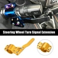 thumbnail image 2 of Gold Tone Car Turn Signal Extension Steering Wheel Extension Turn Rod Position Up Kit Rod Extension Aluminum Alloy, 2 of 8