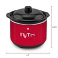 MyMini Dipping Pot Food Warmer, Red (5.9" x 5.9", 2.4lb)