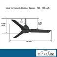 thumbnail image 3 of Ceiling Fan In Contemporary Style 14.75 Inches Tall By 54 Inches Wide Minka Aire Fans F753-Cl, 3 of 4