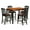 Black , Chocolate, variant on East West Furniture Yarmouth 5-piece Wood Dining Room Set in Black/Cherry