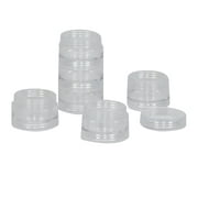 Everything Mary Round Stackable Clear Plastic Containers 6-Pack – Craft & Bead Storage Jars