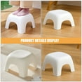 thumbnail image 5 of OUNONA White Plastic Non- Bathroom Foot Stool Toilet Step Stool for Kids and Adults, 5 of 7