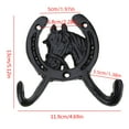 thumbnail image 3 of Iron Horseshoe Hook Decorative Horseshoe Hook Wall Mount for Hangings Clothes Hat, 3 of 8