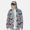 thumbnail image 2 of Gaeub Christmas Hat Dachshund Men's and Women's UPF 50+ Long-Sleeved Sun Protection Clothing, Fishing Shirt Long Sleeve Zip-Small, 2 of 7