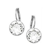 Bella Silver Tone and Crystal Mini Drop Earrings